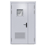 Противопожарная дверь EIW 60 [1350x2050 мм, утепленная, с вентиляционной решеткой]