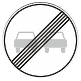 3.21 Конец запрещения обгона